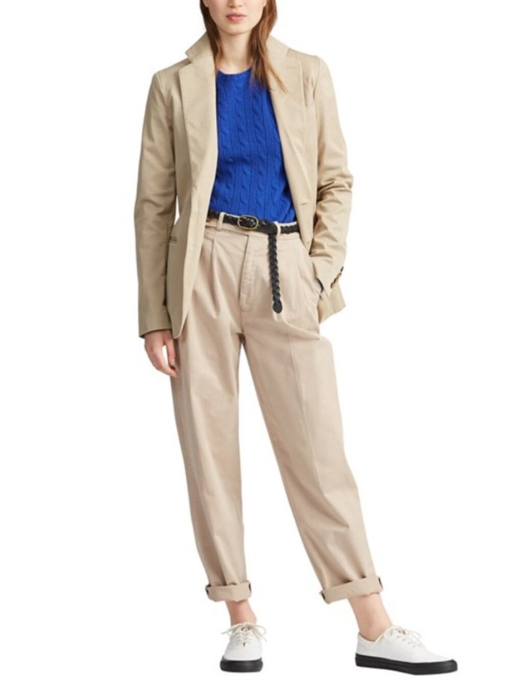 Polo Ralph Lauren Khaki Mckenzie Twill Blazer Sports Jacket Size 6
